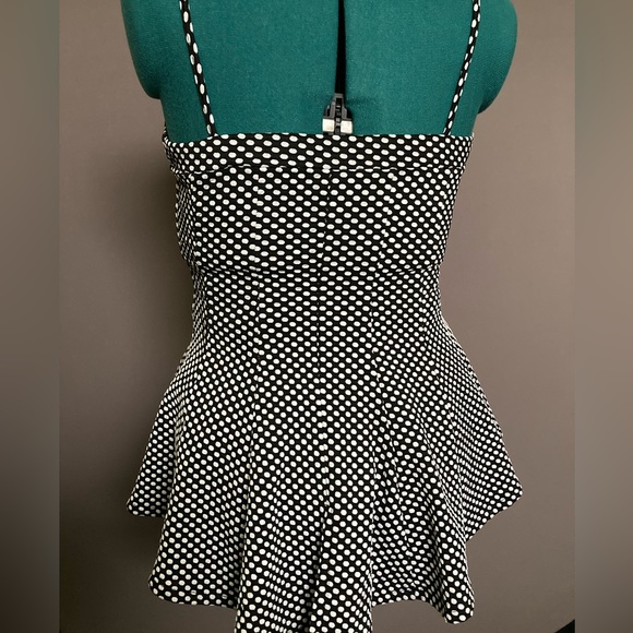 Adorable peplum polka-dot Free People top Small S - Picture 2 of 3